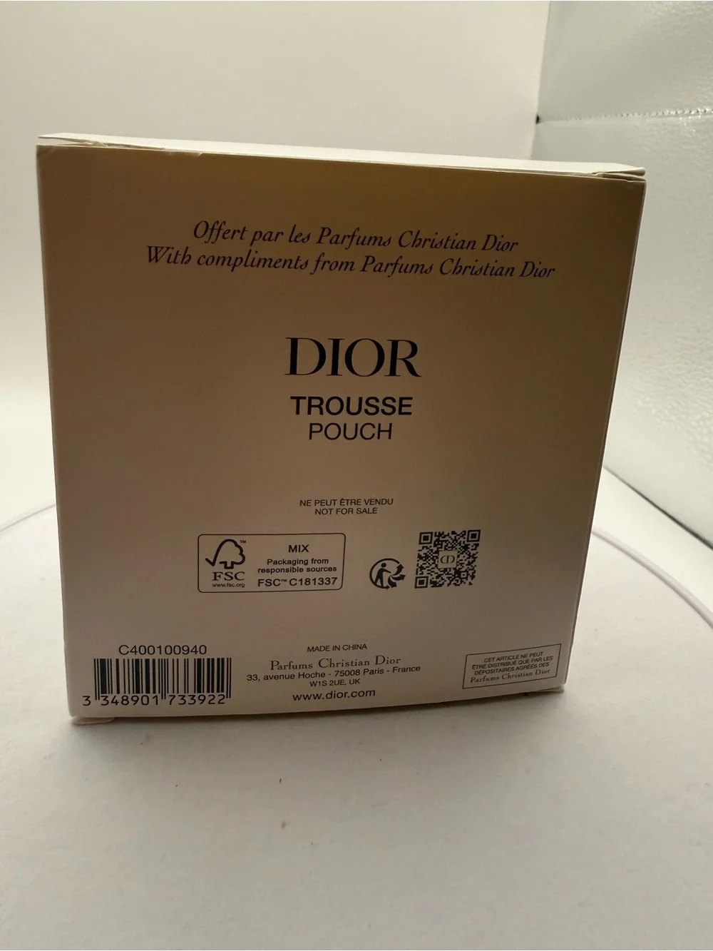 Dior Metallic Gold Round CD Logo Accessory Case